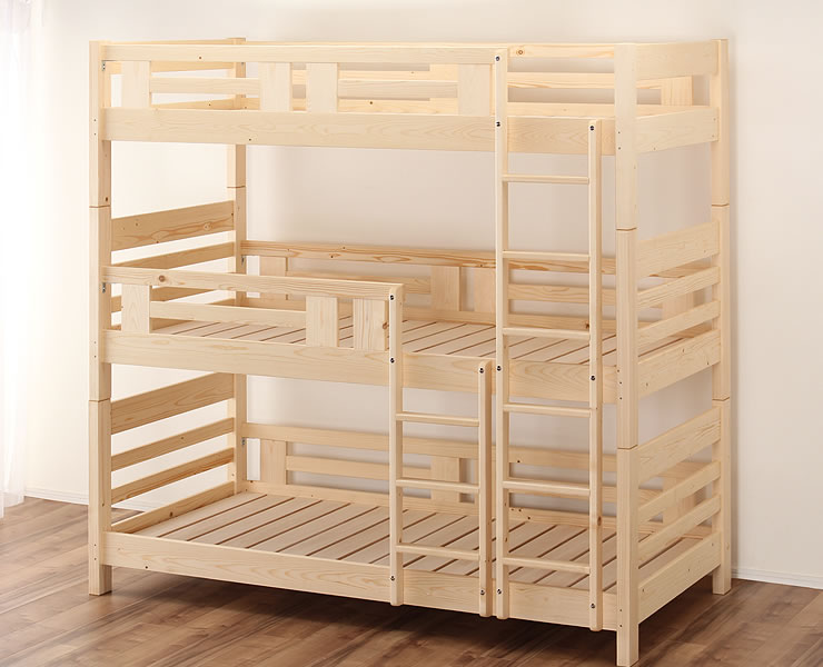 三段ベッド 国産の高品質デザインで安心安全 家具の里