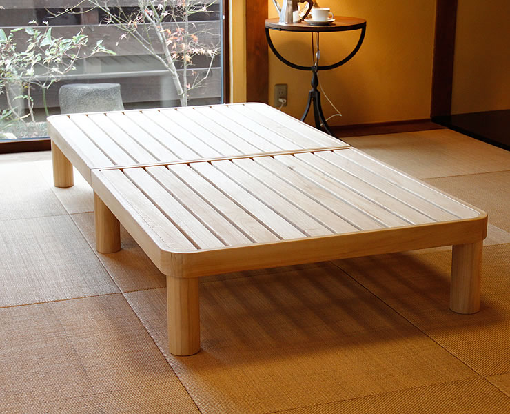 桐の角丸すのこベッド